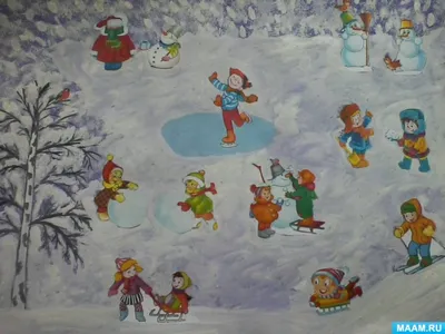Создание сюжетной картины «Зимние забавы» для первой младшей группы (7  фото). Воспитателям детских садов, школьным учителям и педагогам - Маам.ру