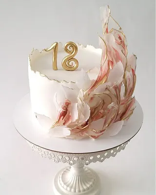 Торт “С декором из окрашенной рисовой бумаги” Арт. 00923 | Торты на заказ в  Новосибирске \"ElCremo\"