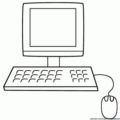 Обои на рабочий стол Компьютер нарисованный в стиле минимализма, обои для  рабочего стола, скачать обои, обои бесплатно
