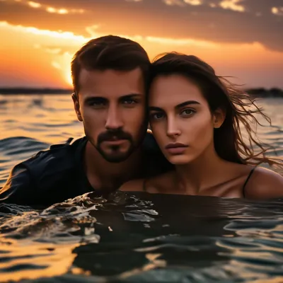 Счастливая пара у моря парень и девушка под душем на пирсе под открытым  небом счастливая пара на отдыхе мужчина и женщина у моря | Премиум Фото