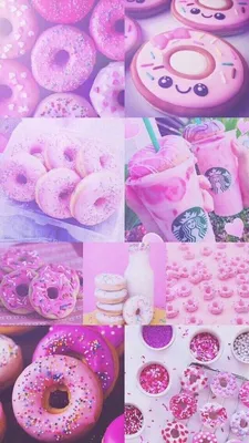 Пончики ))) | Starbucks wallpaper, Pink wallpaper iphone, Pink wallpaper  girly