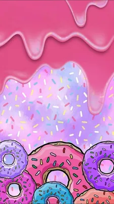 Пончик. | Pink wallpaper iphone, Wallpaper iphone cute, Cute wallpapers