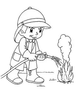 раскраски на тему профессий для детей раскраски на тему пожарный