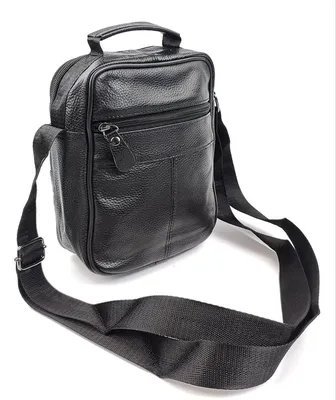 Кожаная сумка мужская с ручкой для носки в руке JZ AN-P533 18x23x7-8 Черный