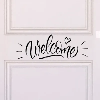 Наклейка на стену с надписью на английском языке «Добро пожаловать в  любовь», современная простая наклейка на дверь Ins, украшение для комнаты,  настенная бумага, самоклеящаяся наклейка на стену | AliExpress