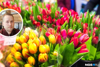 Букет с орхидеей и тюльпанами на 8 марта — купить с доставкой в Москве