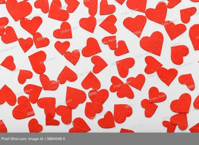 Красные сердечки на белом фоне :: Стоковая фотография :: Pixel-Shot Studio