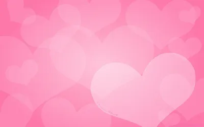 Обои на рабочий стол Розовое и голубое сердечко, множество прозрачных  сердечек на розовом фоне, by fernando zhiminaicela, обои для рабочего стола,  скачать обои, обои бесплатно