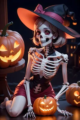 Скелет Хэллоуин - ePuzzle фотоголоволомка