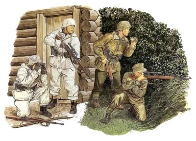 Рисунок Немецкие снайперы на рабочий стол | Солдаты War Wallpapers