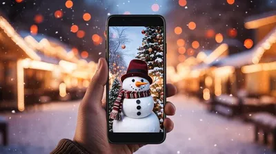 Купить Наклейки на телефон «Снеговик», 8 х 14 см в Новосибирске, цена,  недорого - интернет магазин Подарок Плюс