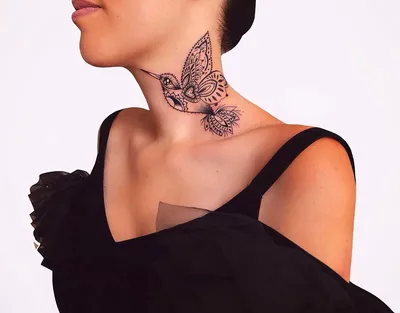 Тату на шее и плече для девушек: идеи и вдохновение - tattopic.ru