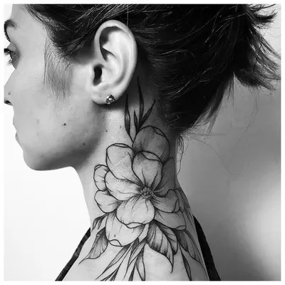 Девушка с татуировкой дракона и другие примеры для тех, кто подумывает о  тату на шее | Mixnews