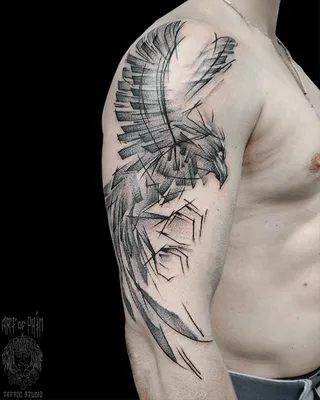 Татуировка мужская полинезия на плече узор 4024 | Art of Pain