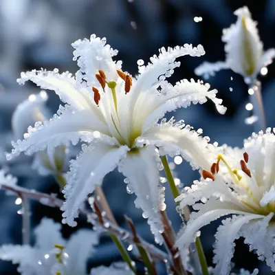 розовые цветы в снегу на кустах в снежный день, зима, высокое разрешение,  одомашненный фон картинки и Фото для бесплатной загрузки