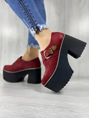 Туфли женские коричневые на высокой платформе со шнуровками замшевые  Corsovito - купить в Marigo, цены в Украине, Киеве, Одессе 955ТZ