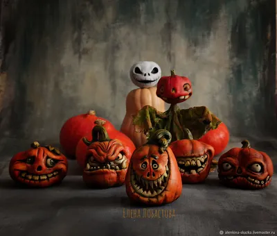 Декор на Хэллоуин Тыквы Джек-о-фонарь - купить по доступным ценам в  интернет-магазине OZON (1165453031)