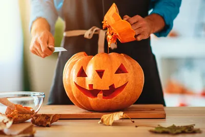 Декор из тыквы на Хеллоуин | Фото
