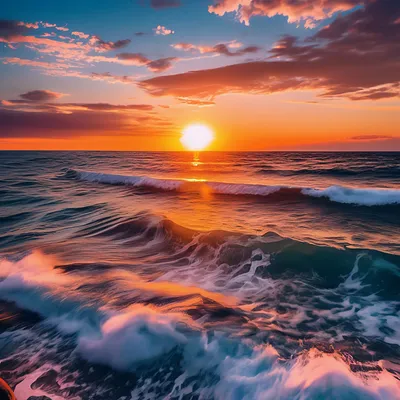 Красивый Закат На Море — стоковые фотографии и другие картинки Без людей -  Без людей, Горизонт над поверхностью воды, Закат солнца - iStock