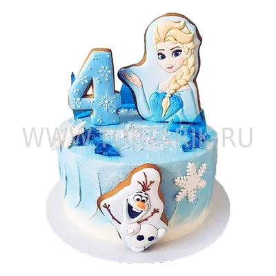 Детский торт «Холодное сердце» заказать с доставкой по Москве, 4 680 руб.  за 1 кг. с декором — Кондитерская Chaudeau