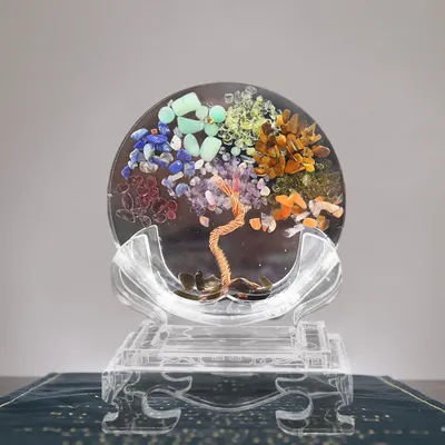 Природный кристалл энергия Дерево жизни шар Рабочий стол хрустальный шар  Кристалл раздавленная фотография | AliExpress
