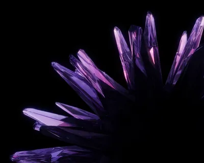 Фиолетовые кристаллы - Красивые картинки обоев для рабочего стола