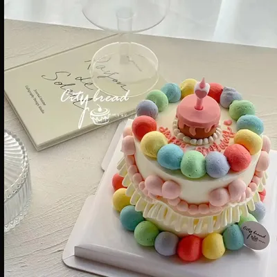 Мозаика стикерная \"Торт на день рождения\", круглые элементы купить за 25  рублей - Podarki-Market