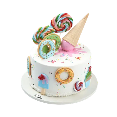 Торт многоярусный мятный круглой …» — создано в Шедевруме