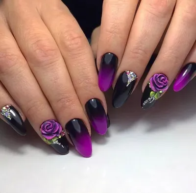 Маникюр 8 марта (фото). Красивый дизайн ногтей 2020 | Нейл-арт, Фиолетовые  ногти, Ногти