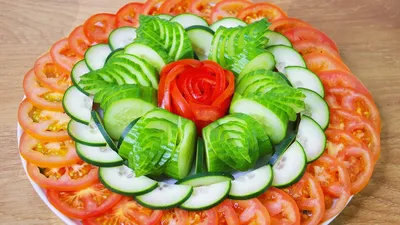 Чудесная Овощная Нарезка Для Бычка На Праздничный Стол!!! / Овощная Тарелка  / Vegetable Mix - YouTube