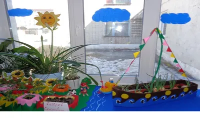 Картинки по запросу огород на подоконнике в детском саду своими руками |  Огород, Сад, Детский сад