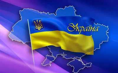 Флаг на фоні карті України - Патріотичні шпалери на робочий стіл