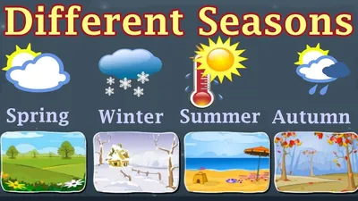 Времена года и погода на русском и английском для детей! - YouTube