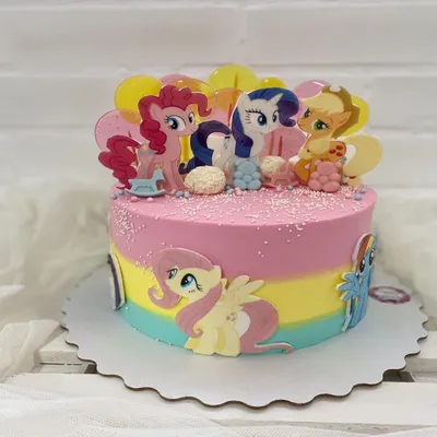 торт радужная пони