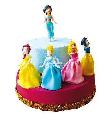 Торт для девочки с принцессой - 73 photo