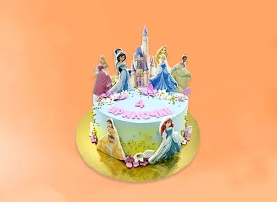 Торт «С диснеевскими принцессами» категории торты «Рапунцель»