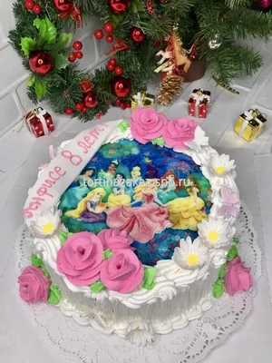 Съедобная Вафельная сахарная картинка на торт Принцессы Disney 017.  Вафельная, Сахарная бумага, Для меренги, Шокотрансферная бумага.