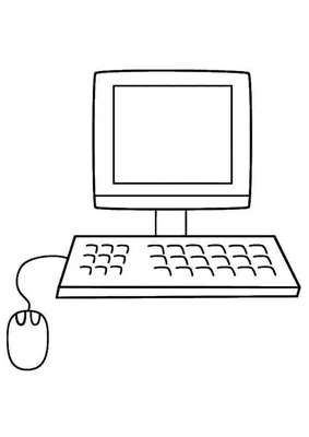 Ноутбук Раскраска Компьютерная мышка Рисунок, Ноутбук, угол, электроника,  компьютер png | PNGWing