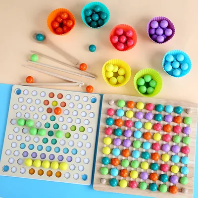 Разноцветные Бусины устраняют радость Родитель Ребенок Рабочий стол  централизованная тренировка деревянные детские настольные игры Обучающие  игрушки | AliExpress