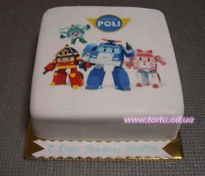 Оформление торта с фигурками робокар Полли_How to make Polly 's robocar  cake_Como fazer um bolo robo - YouTube