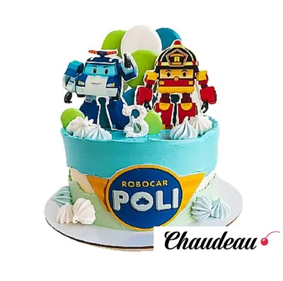 Торт для мальчиков четырех лет «Робокар Поли»