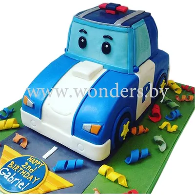 Детская машинка Поли, робокар | Детский торт, Торт, Кулинария