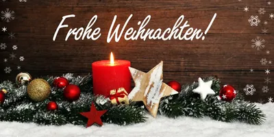 Немецкая с Рождеством Христовым рождественская открытка при немецкий текст  - украшенный в красном цвете, Стоковое Изображение - изображение  насчитывающей подарки, бульвара: 43345391