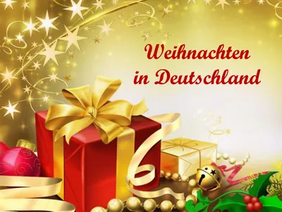 Открытка с Рождеством на немецком языке (скачать бесплатно)