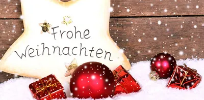Поздравления c Рождеством и Новым годом на немецком языке