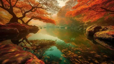 осенняя красочная река, самые красивые в мире фотографии природы фон  картинки и Фото для бесплатной загрузки