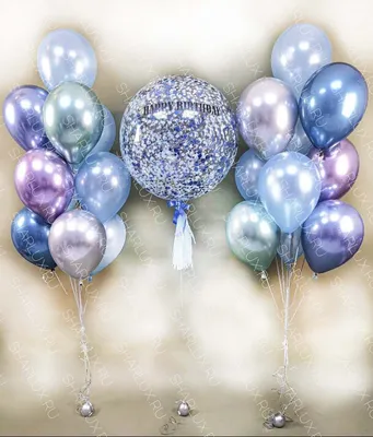 Купить Шары на день рождения с Баблс и звездами в Москве в  интернет-магазине воздушных шаров, цены