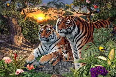 Сколько тигров на картинке фотографии
