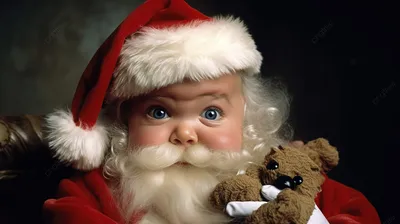 новогодние обои картинки деда мороза и плюшевого мишки, смешные картинки  санта, смешной, Санта Клаус фон картинки и Фото для бесплатной загрузки