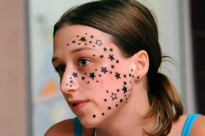 Татуировки, филигранное тату на лице…» — создано в Шедевруме
